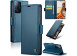 Xiaomi 11T Pro Case, Rfid Blocking Card, Advanced Flip Custodia In Pelle Con Funzione Stand Per Xiaomi 11T / 11T Pro Blu
