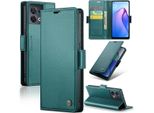 Custodia Oppo Reno8 5G, Custodia In Pelle Con Supporto Per Oppo Reno8 5G Verde