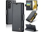 Custodia Galaxy S22 5G, Custodia In Pelle Con Funzione Stand Per Samsung Galaxy S22 5G Nero