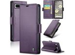 Custodia Per Google Pixel 7A, Blocco Rfid, Custodia In Pelle Avanzata Con Funzione Stand Per Google Pixel 7A Viola