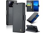 Xiaomi 13 Pro Case, Rfid Blocking Card, Advanced Flip Custodia In Pelle Con Funzione Stand Per Xiaomi 13 Pro Nero