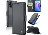 Custodia Oppo Reno8 Z, Custodia In Pelle Con Supporto Per Oppo Reno7 Z 5G /Reno7 Lite /Reno8 Lite /F21 Pro 5G /Reno8 Z Nero