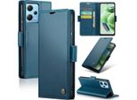 Xiaomi Poco X5 Case, Rfid Blocking Card, Advanced Flip Custodia In Pelle Con Funzione Stand Per Xiaomi Poco X5 / Redmi Note 12 5G Blu