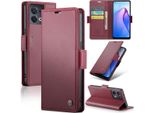 Custodia Oppo Reno8 5G, Custodia In Pelle Con Funzione Di Supporto Per Oppo Reno8 5G Rosso