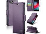 Custodia Iphone 8 Plus, Custodia Portafoglio In Pelle Porta Carte Di Credito Protettiva Con Funzione Stand Per Iphone 8 Plus / 7 Plus / 6S Plus / 6 Plus Viola