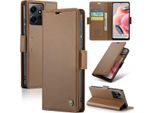 Custodia Redmi Note 12 4G, Custodia In Pelle Con Funzione Stand Per Xiaomi Redmi Note 12 4G Marrone
