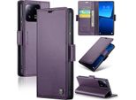 Xiaomi 13 Pro Case, Rfid Blocking Card, Advanced Flip Custodia In Pelle Con Funzione Stand Per Xiaomi 13 Pro Viola