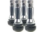 4X TR414 Valvole In Gomma, A Scatto, Per Pneumatici Tubeless , Cromo