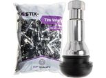 100X TR413 Valvole Di Gomma, A Scatto, Per Pneumatici Tubeless, Chrom