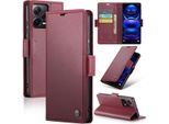 Custodia Redmi Note 12 Pro+, Custodia In Pelle Con Funzione Stand Per Xiaomi Redmi Note 12 Pro+ Rosso