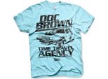 Maglietta Doc Brown Time Travel Agency - Medium - Skyblue