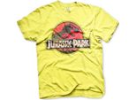Maglietta Con Logo Distressed Jurassic Park - Media - Giallo