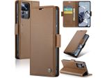 Xiaomi 12T Pro Case, Custodia In Pelle Per Carte Da Gioco Protettiva Con Supporto Per Xiaomi 12T / 12T Pro / Redmi K50 Ultra Brown