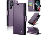 Custodia Galaxy S22 Ultra 5G, Custodia In Pelle Con Funzione Stand Per Samsung Galaxy S22 Ultra 5G Viola