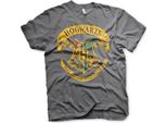 Harry Potter - Maglietta Con Stemma Di Hogwarts - Xx-Large - Grigio Scuro