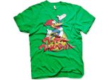Maglietta Woody Woodpecker Con Logo Giapponese Lavato - Piccola - Verde