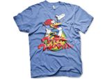 Maglietta Woody Woodpecker Con Logo Giapponese Lavato - Piccola - Blu-Era