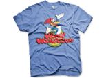 Maglietta Woody Woodpecker Classic Logo - Large - Blue-Heather