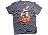 Maglietta Woody Woodpecker Con Logo Giapponese Lavato - Piccola - Navy-Heather