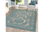 Tappeto Soggiorno | Orientale | Oro Petrolio Dimensioni - 120 X 170 Cm