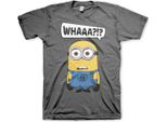 Minions - Whaaa?!? Maglietta - Grande - Grigio Scuro
