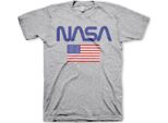 Nasa - Maglietta "Old Glory"" - Grande - Grigio Erica"
