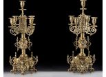 Casa Padrino Set Di Candelieri Barocchi Oro Ø 23 X H. 50 Cm - Candelieri In Bronzo In Stile Barocco Fatti A Mano - Accessori Per La Decorazione Barocca - Interni Barocchi - Mobili Barocchi - Nobile E Magnifico