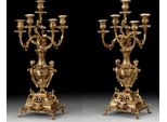 Casa Padrino Set Di Candelieri Barocchi Oro Ø 27 X H. 50 Cm - Candelieri In Bronzo In Stile Barocco Fatti A Mano - Accessori Per La Decorazione Barocca - Interni Barocchi - Mobili Barocchi - Nobile E Magnifico