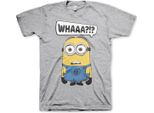Minions - Whaaa?!? Maglietta - Grande - Grigio-Erba