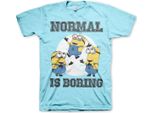 Minions - Maglietta "Normal Life Is Boring"" - Medium - Skyblue"