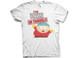 South Park - Maglietta "I'm White Trash In Trouble"" - Grande - Bianco"