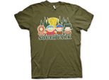 Maglietta South Park Con Segni Di Usura - X-Large - Olive