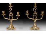 Casa Padrino Luxury Baroque Candlestick Set Gold 26 X H. 36 Cm - Candeliere In Bronzo In Stile Barocco Fatto A Mano - Accessori Decorativi Barocchi - Interni Barocchi - Mobili Barocchi - Nobile & Magnifico