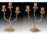 Casa Padrino Set Di Candelieri Barocchi Oro 17 X H. 26 Cm - Candelieri In Bronzo In Stile Barocco Fatti A Mano - Accessori Per La Decorazione Barocca - Interni Barocchi - Mobili Barocchi - Nobile E Magnifico