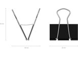 Clip Foldback 25 Mm Metallo 12 Pezzi Nero