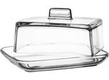 Burriera In Vetro Kadax "Calvi"", Burriera Rettangolare Con Coperchio, Trasparente, 14 Cm, 1 Pezzo"