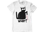 Maglietta Cat Say What - Media - Bianco
