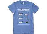 Maglietta "Life Is Full Of Important Choices"" - Small - Blueheather"