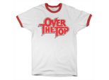 Over The Top Logo Ringer Tee - Medio - Bianco-Rosso