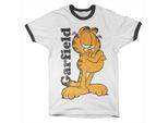 Maglietta Garfield Ringer - Xx-Large - Bianco-Nero