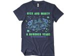 Rick And Morty - Maglietta Da Cento Anni - Piccola - Navy