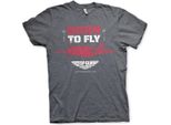Top Gun - Maglietta Born To Fly - Medium - Darkheather