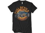 Maglietta Fuel Devils Flame Rod - Medium - Nero