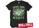Maglietta Rick And Morty Splash Big & Tall - 5XL - Nero