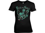Rick And Morty Duotone Girly Tee - Piccolo - Nero