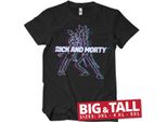 Maglietta Rick And Morty Glitch Big & Tall - 4XL - Nero