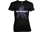 Rick And Morty Glitch Girly Tee - Piccolo - Nero