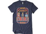 Maglietta Who The F*Ck Cares - Media - Navy