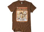 Maglietta Cure For Stupid People - X-Large - Marrone