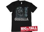 Maglietta Godzilla Roar Big & Tall - 4XL - Nero